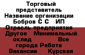 Торговый представитель › Название организации ­ Бобров С.С., ИП › Отрасль предприятия ­ Другое › Минимальный оклад ­ 25 000 - Все города Работа » Вакансии   . Курская обл.